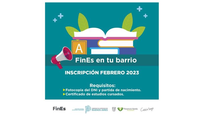 Florencio Varela - FinEs - Jornadas de inscripción en los barrios